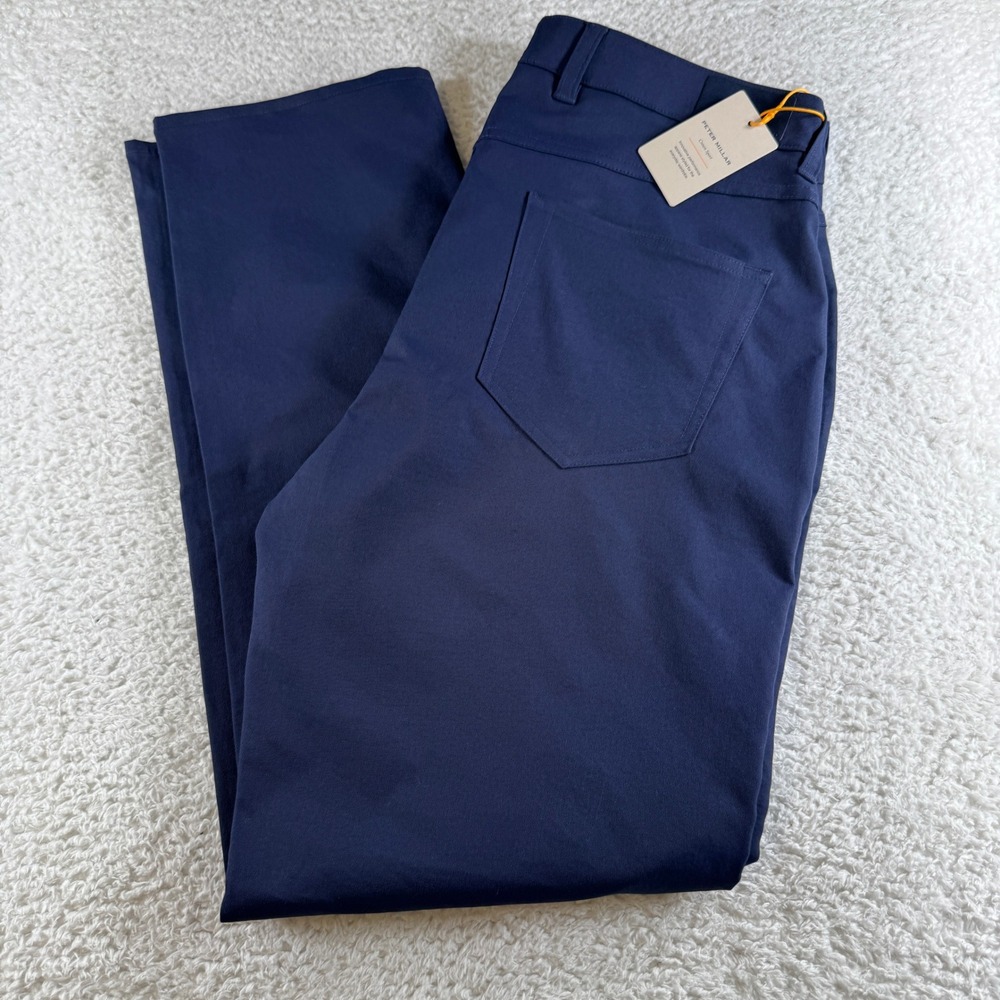 Peter Millar EB66 Performance Pants Mens 33x30 Navy Blue New Golf Five-Pocket